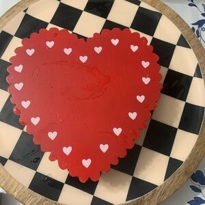 Red Heart-Shaped Decorative box